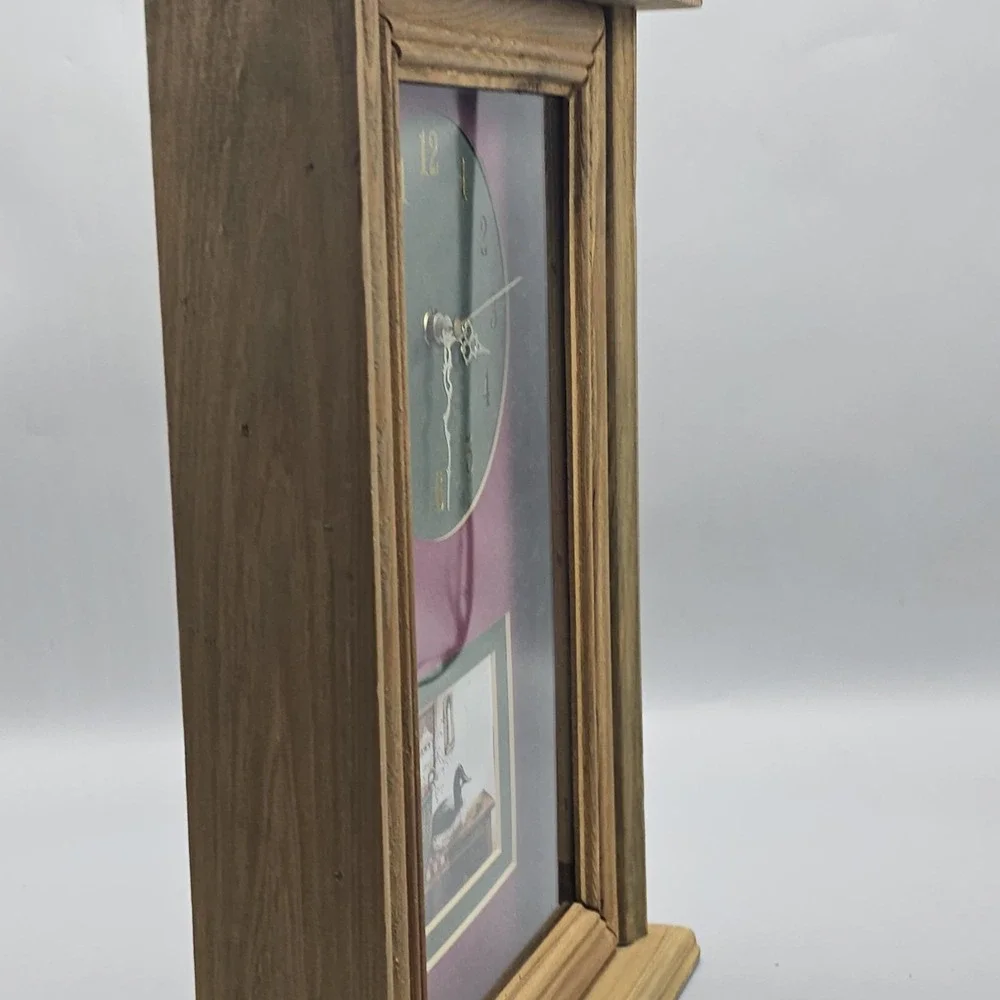 Vintage Duck Loon Mantel Shelf Clock Grandmacore Rustic Cottagecore Farmhouse